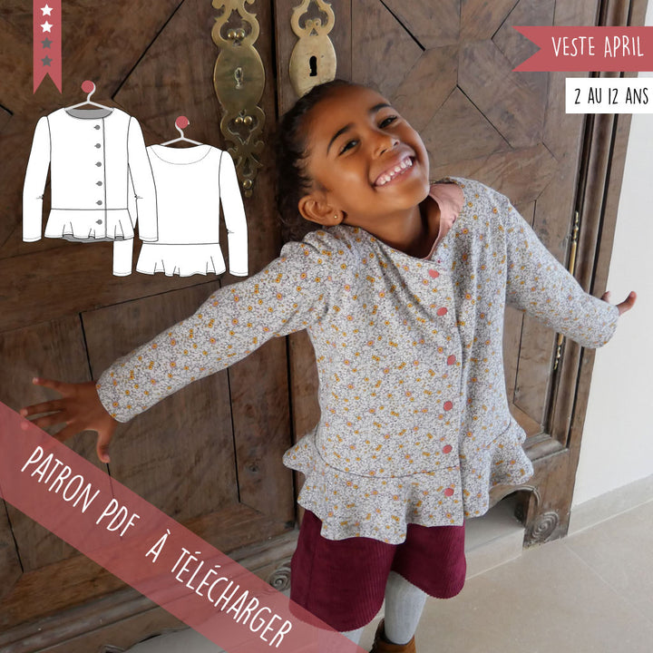 patron veste gilet enfant en sweat