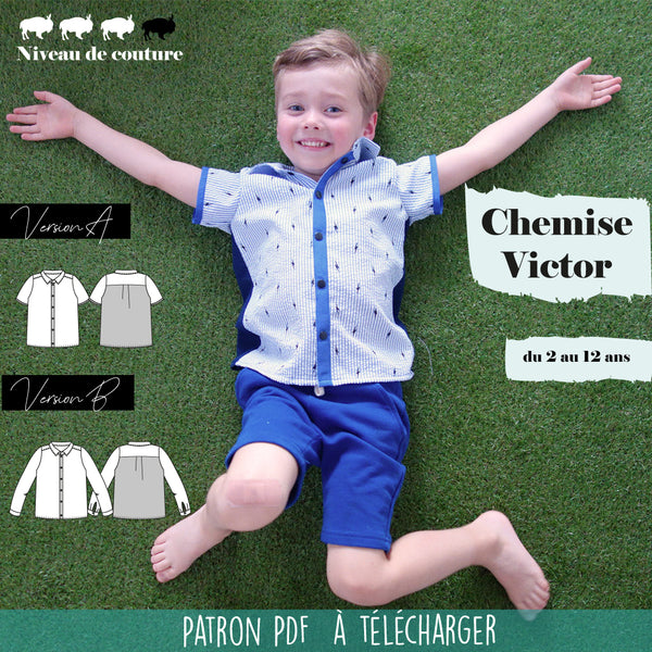 Patron chemise Victor 2/12 ans (PDF)