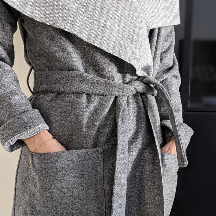 Esprit drap de laine gris double face