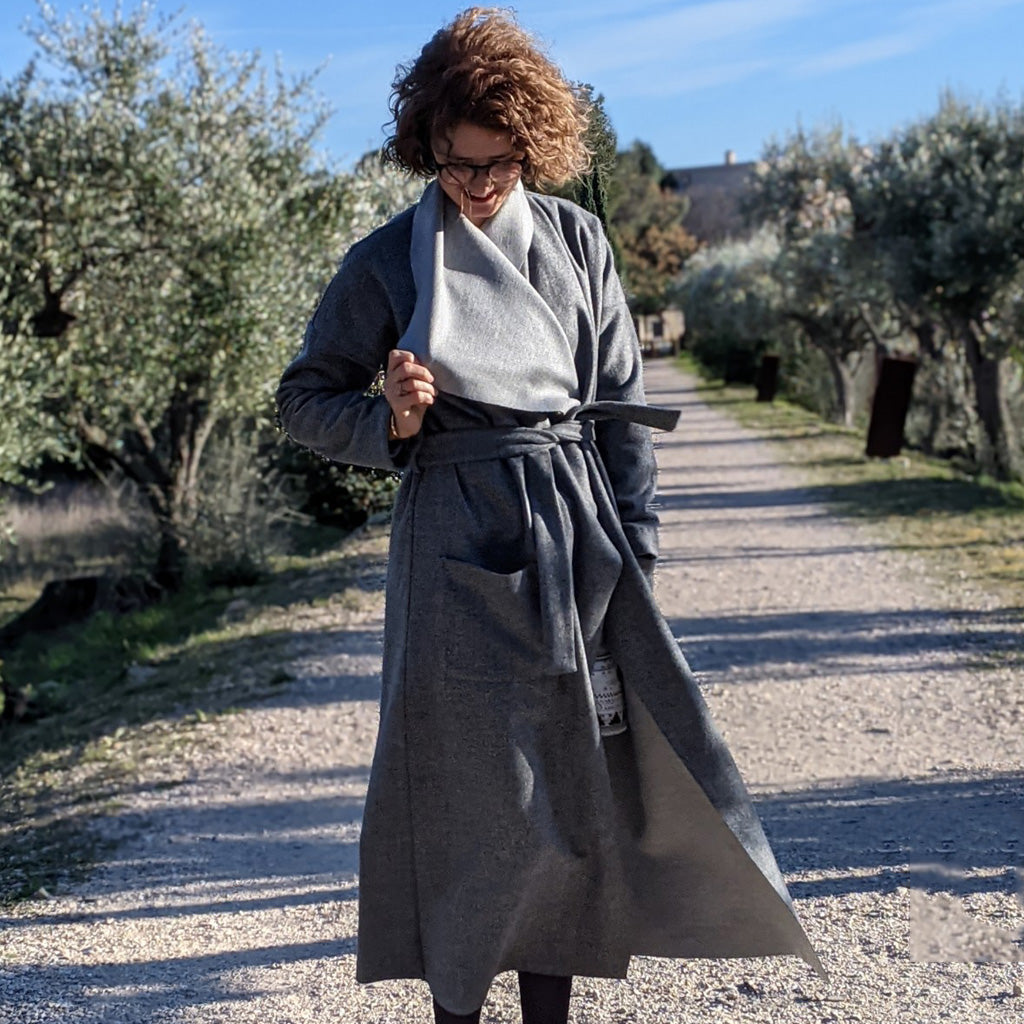 Manteau sales flanelle femme